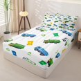 thumbnail image 2 of Erosebridal Recycle Garbage Truck Zipper Twin Comforter Sets with Fitted Sheet and 2 Pillowcases,3D Cartoon Car Pattern Zipper Bedding Set For Boys,Reversible,4pcs, 2 of 7