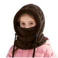 thumbnail image 2 of hengsof Kids Winter plush Hat,Warm Ski Face Mask Windproof Adjustable Full Cover Neck Warmer for Boys Girls 3-16Y, 2 of 6