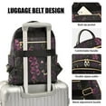 thumbnail image 3 of FORMRS Mini Backpack Purse for Women Quilted Travel Daypack Casual Shoulder Bag, Dark Purple Floral Pattern, 3 of 7