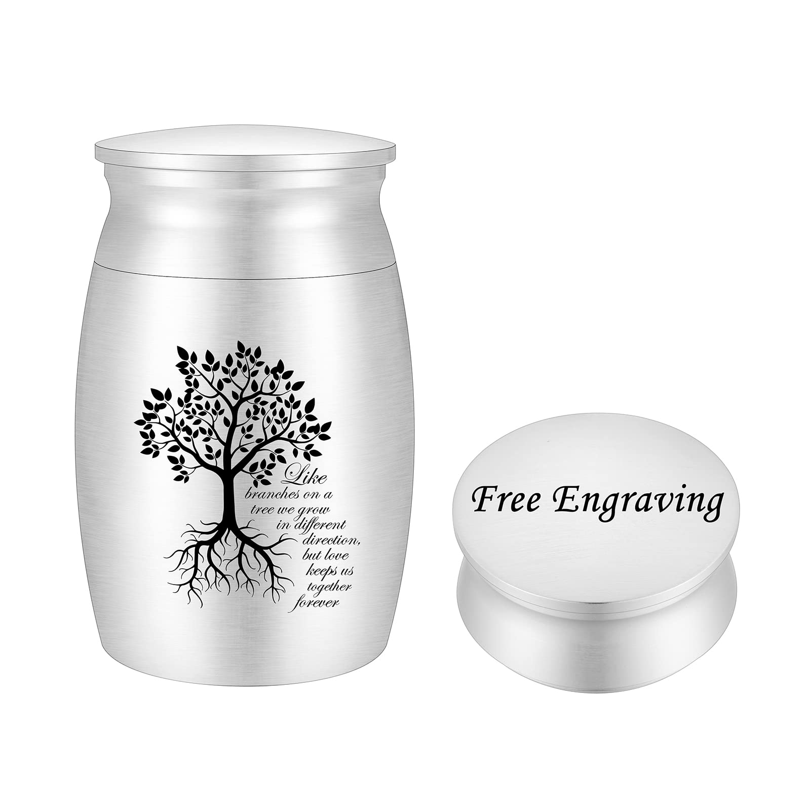 3 Inches Small Keepsake Cremation Urn for Human / Pet Ashes Mini Cremation Urns Memorial Ashes Urn Mini Urn Stainless Steel Ashes Holder Small Ash Urn for Ashes