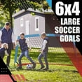 thumbnail image 4 of RUNBOW 6x4 ft Portable Kids Soccer Goal for Backyard Practice Soccer Net with Carry Bag, 4 of 7