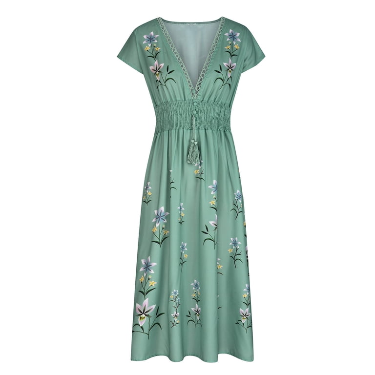 green dress witchery Elegant Spaghetti Straps Side Slit Mermaid Floral Satin Maxi Floral Formal  Dresses For Women main image 0
