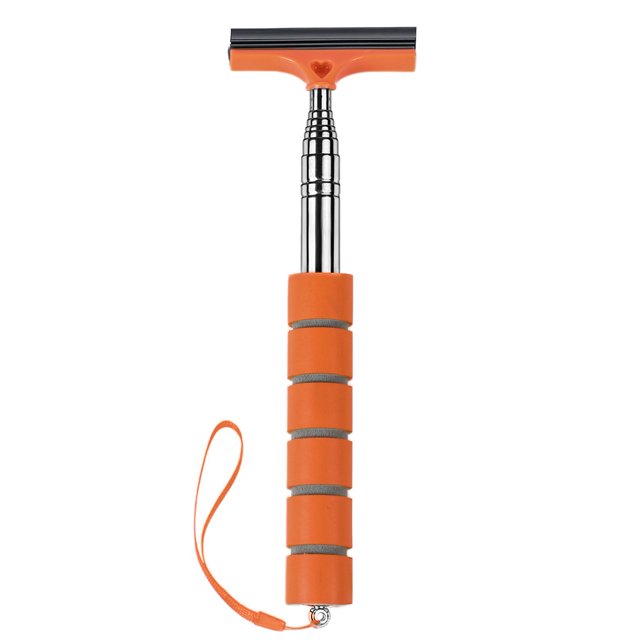 Rearview Mirror Cleaner Retractable Car Mirror Squeegee with Non-slip Handle Portable Handheld Car Rearview Mirror Wiper Cleaning Tool