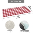 thumbnail image 3 of Haosy Red and White Checkered Bathroom Rugs Non Slip Absorbent Soft Plush Quick Dry Bath Mat, 39"x20", 3 of 8