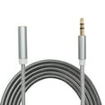 thumbnail image 3 of 3.5MM Stereo 3-pole Male to Female Gray Audio Nylon Extension Cable 1m/3m/5m, 3 of 5