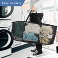 thumbnail image 4 of Toplive Pop Up Laundry Hamper Mesh Laundry Basket, Collapsible Popup Hamper Dirty Clothes Basket with 3 Compartments, Side Pocket, Carry Handles for Home, Dorm, Bathroom, Bedroom, Travel-Black, 4 of 7