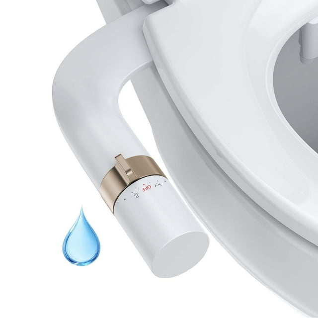 Non-Electric Slim Bidet Attachment for Toilet – Dual Self-Cleaning Nozzles, Adjustable Water Pressure, Feminine & Rear Wash, Brass Inlet, Easy Installation – Multiple Color & Trim Options Available