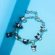 thumbnail image 1 of Sanrio-pulsera Pandora de Hello Kitty para mujer, brazalete con cuentas de diamantes de imitación, joyería de Anime, regalo de vacaciones para novia, 1 of 6