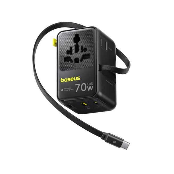 Adaptador de viaje universal Baseus Enercore CG11 70 W con cable