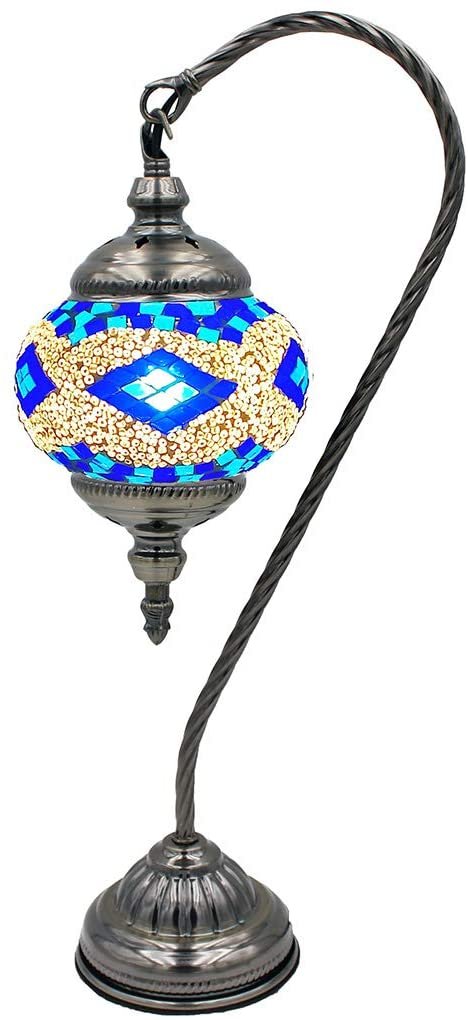 white moroccan table lamp