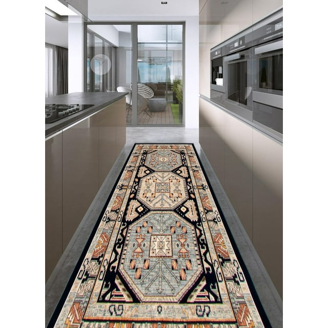 ECARPET Qashqai Blue Rug