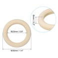 thumbnail image 2 of Uxcell 35mm 1.4" Wooden Rings 6mm thick, 30 Pack Natural Wood Rings Unfinished Wood Loop, 2 of 6