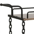 thumbnail image 6 of Light Oak Wood Kitchen Server/Bar Cart with 3 Bottle Compartment, 6 of 7