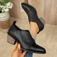 thumbnail image 4 of Mostsola Ankle Boots for Women Slip on Dress Chelsea Boots Closed Toe Stacked Heel Booties, 4 of 8