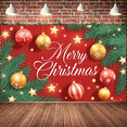 thumbnail image 4 of Christmas Ornament Xmas Banner Festive Decoration Red Green Decor Merry Christmas for Holiday Celebration Indoor Party Home Decoration, 4 of 9
