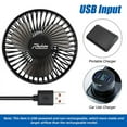 thumbnail image 5 of Roykaw Golf Cart Fan Portable USB Input for EZGO Club Car Yamaha, 3-Speed Settings, Low Noise, 2 Pcs, 5 of 9