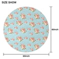 thumbnail image 6 of Pioneer Flower Floral Print Pattern Round Tablecloth 60"x60",Wrinkle Wipeable Table Cloth for Kitchen Dining Room Picnic Patio Party, 6 of 6
