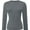 Gray, variant on Womens Shirts Long Sleeve Crew Neck Ruched Stretch Basic Fitted Tee Shirts Tops