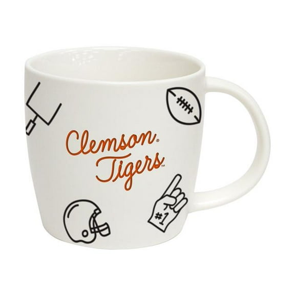 Logo Brands 123-C18PM Clemson 18 oz Playmaker Mug