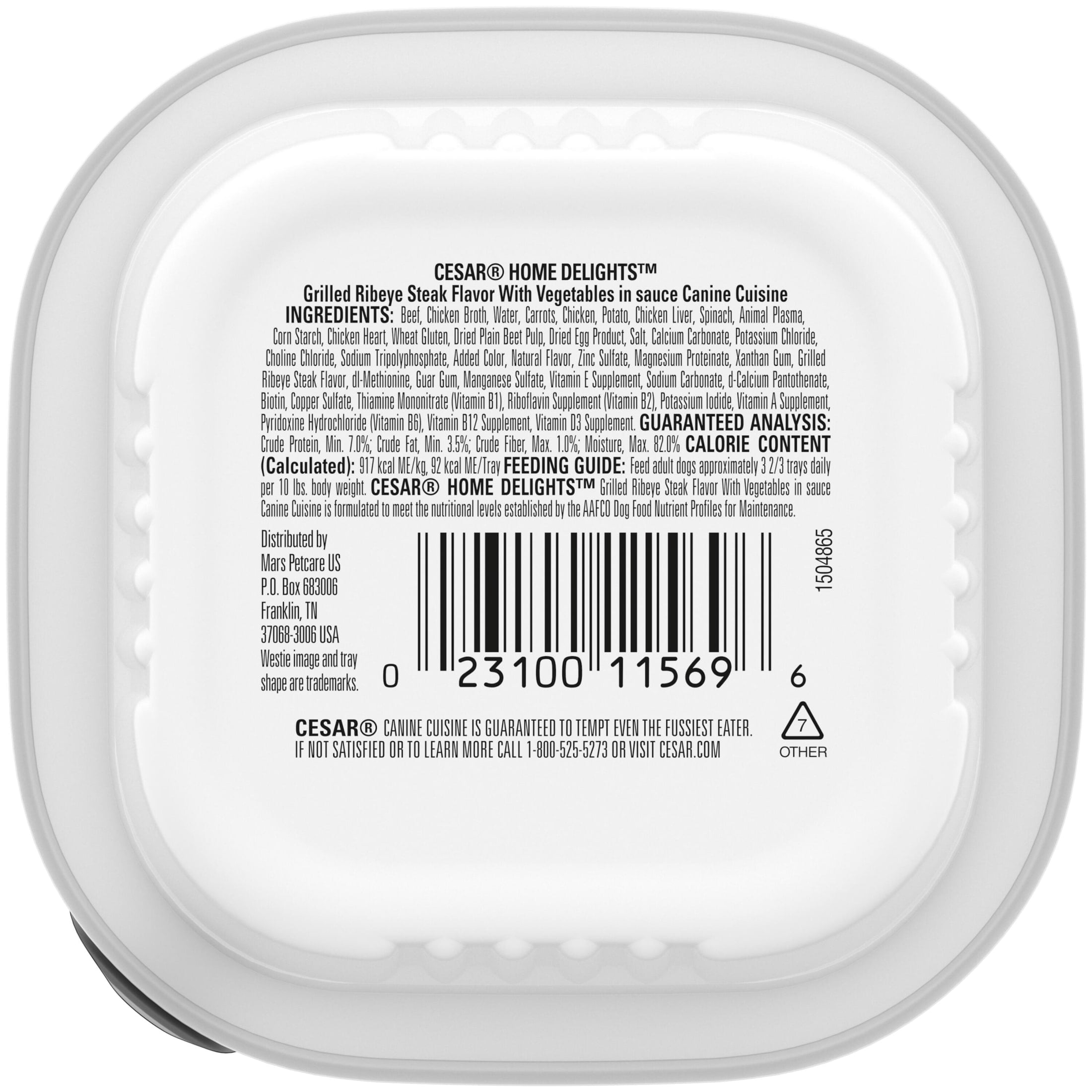 Cesar Home Delights Adult Wet Dog Food, Grilled Ribeye Steak & Potatoes Flavor, 24 Count