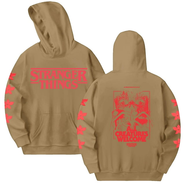 Womens S-Strangers Things Hoodies Long Sleeve Sweatshirts Causal Drawstring Pullover Tops Winter Fall Clothing