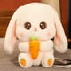 thumbnail image 2 of Conejo de peluche de juguete, conejo de peluche sentado, conejo blanco grande de peluche con zanahoria, juguete de peluche suave, lindo y realista con orejas largas, 2 of 4
