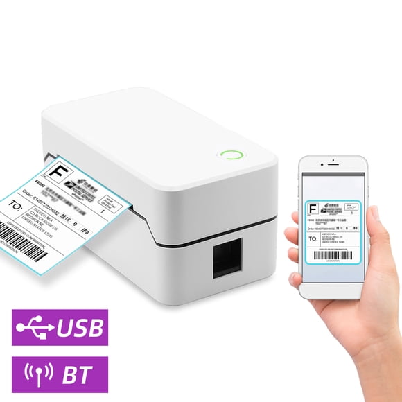 80mm USB Shippting Label Printer with Auto Cutter Desktop Direct Thermal Printing Wired Connection Support