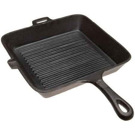- Old Mountain Pre Seasoned 10108 10 1/2 Inch x 1 3/4 Inch Square Grill Pan with Assist Handle
