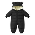 thumbnail image 4 of Baozhu Newborn Infant Unisex Baby Winter Warm Hooded Thick Down Jumpsuit Romper Jacket,0-18 Months, 4 of 9