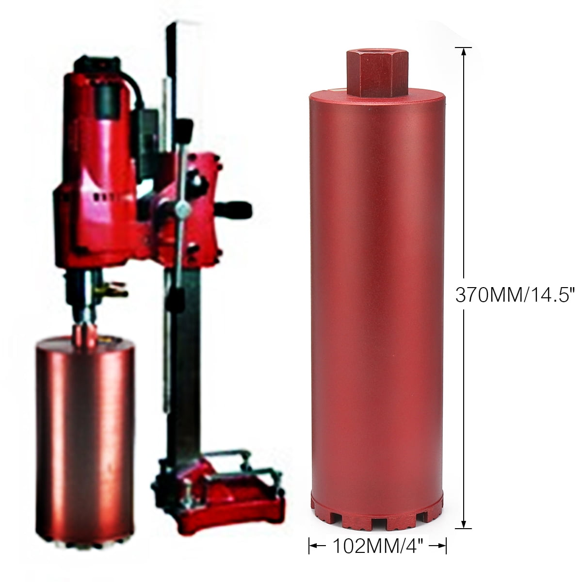 4" Dry Wet Diamond Core Drill Bit Set for Concrete Masonry 11/4" M22