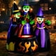 thumbnail image 1 of Joiedomi Inflables de Halloween de 6 pies de alto, tres brujas alrededor del caldero con luz de llama, decoración inflable para patio, inflables con LED incorporados para fiestas de Halloween, decorac, 1 of 5