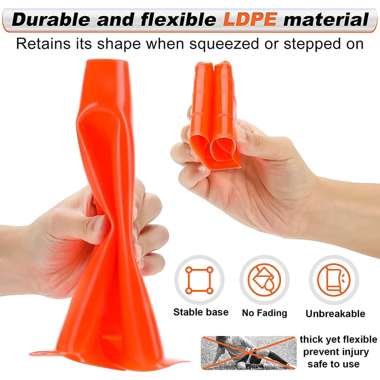 LANNEY 9-Inch Sports Training Cones, 24-Pack Orange photo 3