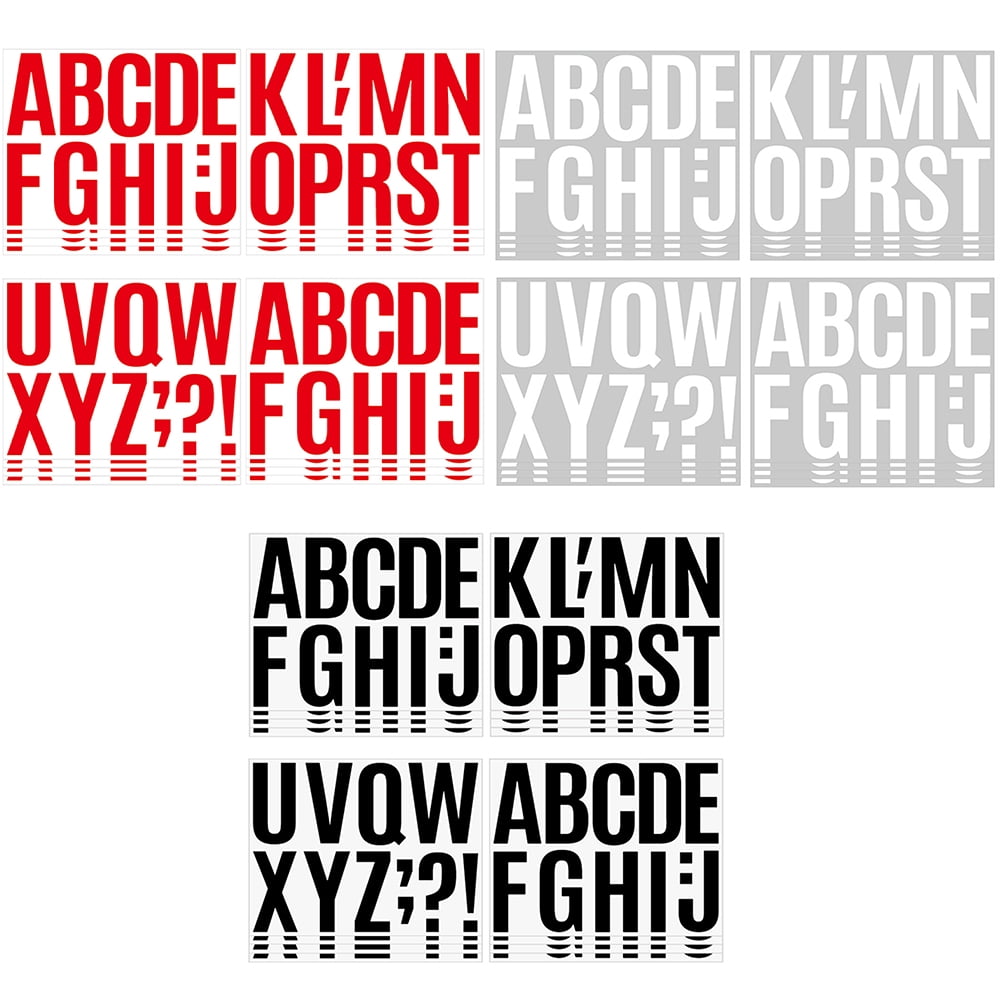 GlorySunshine 272pcs 24 Sheets Large Letter Stickers 4 Inch Vinyl