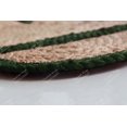 thumbnail image 5 of Area Rug Natural Jute Hand Braided Rug Green Scalloped Runner, 5 of 8