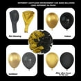 thumbnail image 3 of Kit de arcos con forma de guirnalda con globos YMSZ, negro y dorado, 134 piezas, 3 of 7