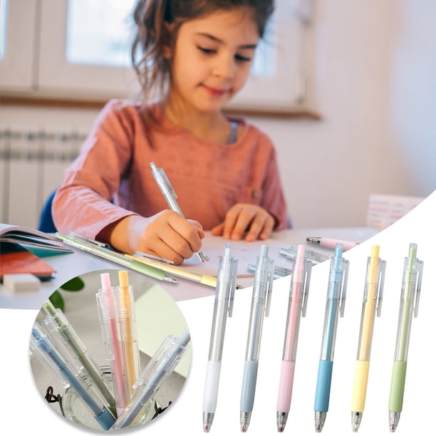 Set de bolígrafos de gel coloridos - Plumas retráctiles retráctiles de 0,5 mm con agarre cómodo para escribir en un diario, colegio, oficina y regalos
