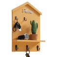 thumbnail image 1 of House Shape Key Storage Hooks Wooden Keychain Organizer Ideal For Schools Home Companies  Blue, 1 of 8