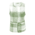thumbnail image 7 of Ailaofu Womens Fleece Sherpa Vest Winter Sleeveless Fuzzy Fluffy Checkered Vest Jacket with Pockets, 7 of 7