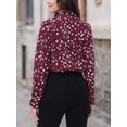 thumbnail image 2 of Weardear Blouses for Women, Long Sleeve Button Down Shirts Dressy Casual Print Tops, 2 of 5