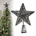 thumbnail image 2 of Ongmies Glittered Christmas Tree Topper, Glittered Christmas Tree Topper - Hallow Wire Star For Holiday Home Decor, Christmas Decorations Indoor, 2 of 9