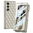 thumbnail image 3 of Dteck Case for Samsung Galaxy Z Fold 6,Luxury Leather Case Plating PC Built-in Front Screen Protector Cover for Galaxy Z Fold 6 5G,Titaniumgray, 3 of 9