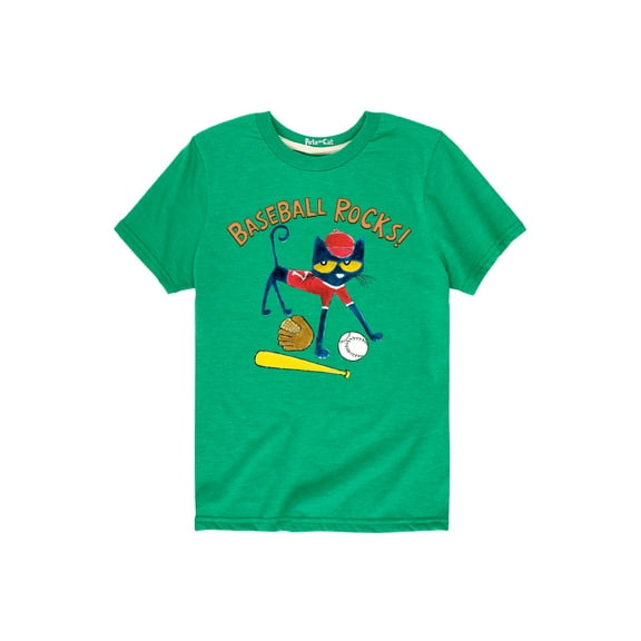Pete The Cat - Baseball Rocks! - Toddler Short Sleeve Graphic T-Shirt