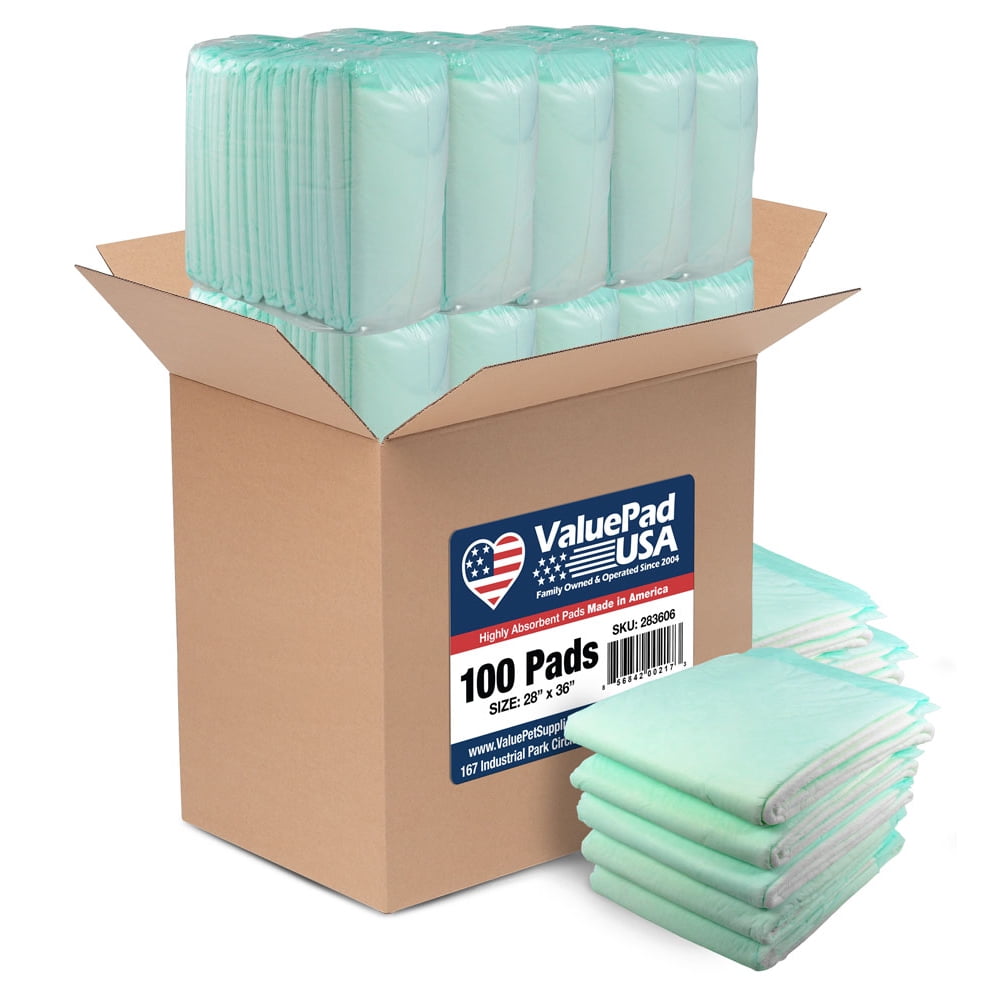 ValuePad USA Plus Puppy Pads, Extra Large 28x36 Inch, 100 Count