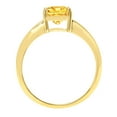 thumbnail image 2 of 2 ct Cushion Cut Natural Citrine Solitaire 14K Yellow Gold Womens Engagement Ring, 2 of 4