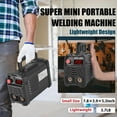 thumbnail image 3 of AllMart 200Amp 20PCS Rods Stick Welder, Super MINI Portable Welding Machine, IGBT Inverter Welder Machine 110V with Hot Start Arc Force Anti-Stick, for 1/16"-1/8" Rod ARC Welder, 2 Chip Hammers, 3 of 13