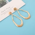thumbnail image 2 of Pendientes colgantes geométricos con gancho curvo irregular en espiral, 5 estilos dorado, 2 of 9