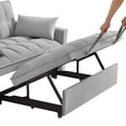 thumbnail image 5 of 4 in1 Loveseat Sofa Bed, Pullout Couch with Armrests & Storage Pockets, Sleeper Sofa for Home Apartment Office Living Room,Gray, 5 of 7
