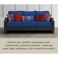 thumbnail image 3 of Textured Solid Sapphire Blue Deep Seating Cushion Set, 3 of 8