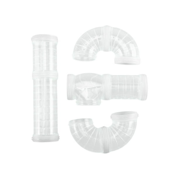 Juego de tubos para hámster, juguete para hámster de tubo externo de aventura DIY para animales pequeños, ratón Claro jinwen Tubos de hámster