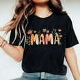 thumbnail image 2 of Mother's Day Gift Women's Tees Mom Flower Print Short Sleeve Graphic T-Shirt Summer Casual Crew Neck Tops (L, Black), 2 of 7